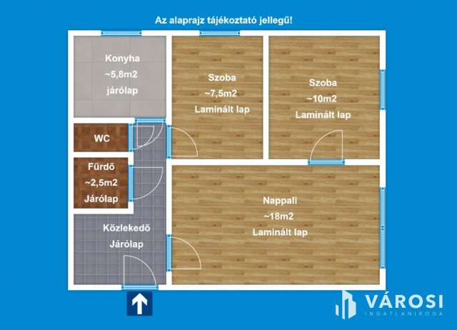 Eladó panellakás, Szegeden 54.99 M Ft, 2+1 szobás