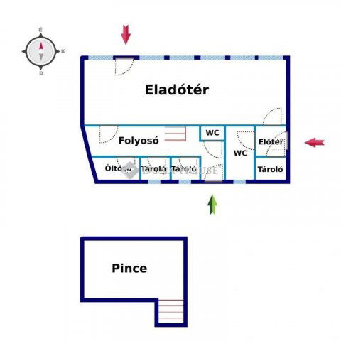 Eladó üzlethelyiség, Nagykölkeden 11.5 M Ft