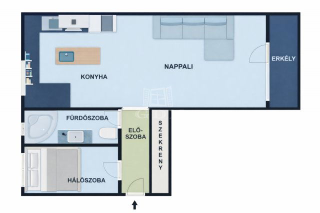 Eladó téglalakás, Zalaegerszegen 49 M Ft, 2 szobás