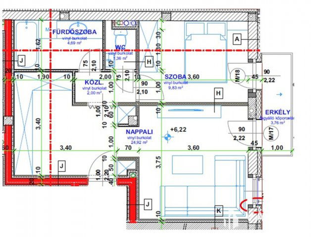 Eladó téglalakás, Szegeden 69.9 M Ft, 2 szobás