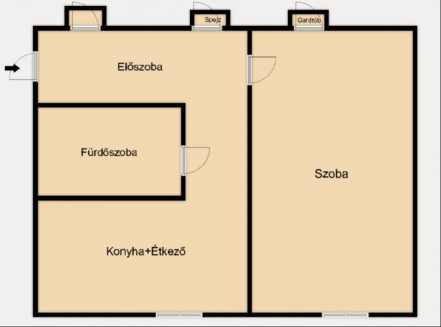 Eladó téglalakás, Tatabányán 38 M Ft, 1 szobás