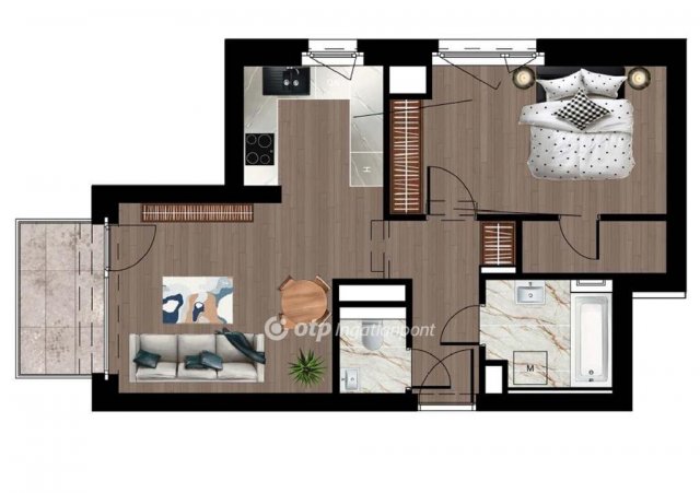 Eladó téglalakás, Dunaföldváron 45.859 M Ft, 2 szobás