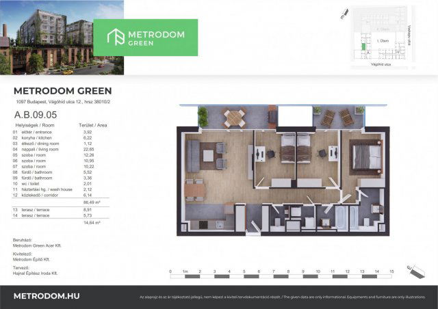 Eladó téglalakás, Budapesten, IX. kerületben 168.105 M Ft