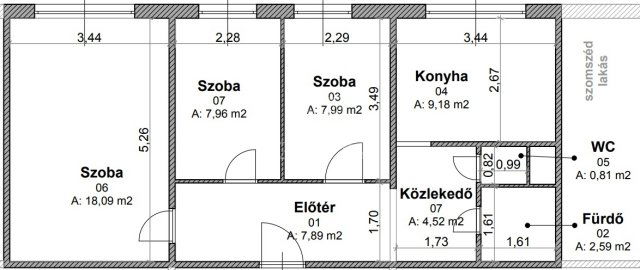Eladó panellakás, Budapesten, IV. kerületben 75 M Ft, 1+2 szobás
