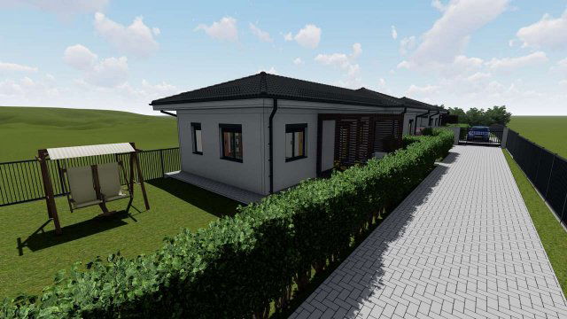 Eladó ikerház, Nyírpazonyon 76 M Ft, 2+2 szobás