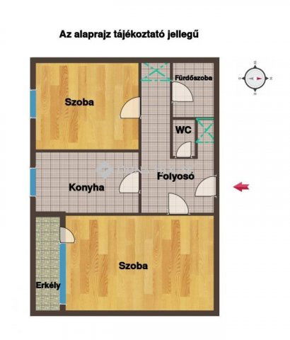 Eladó téglalakás, Szombathelyen 32.9 M Ft, 2 szobás