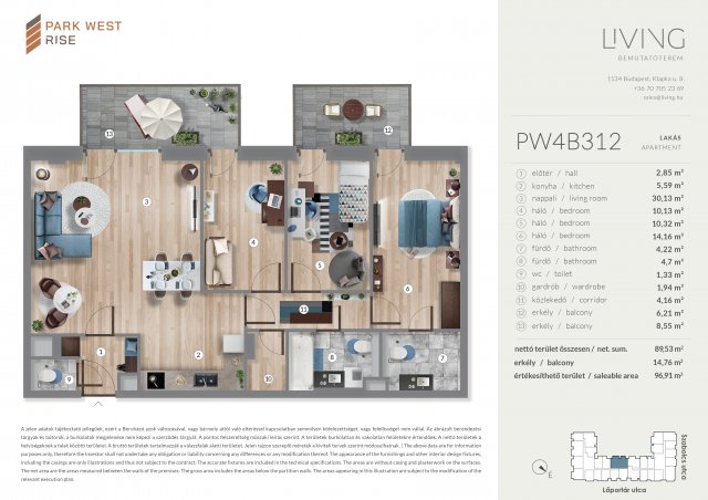 Eladó téglalakás, Budapesten, XIII. kerületben, Szabolcs utcában