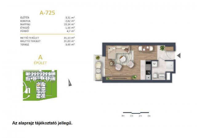 Eladó téglalakás, Budapesten, XI. kerületben 71.5 M Ft, 1 szobás
