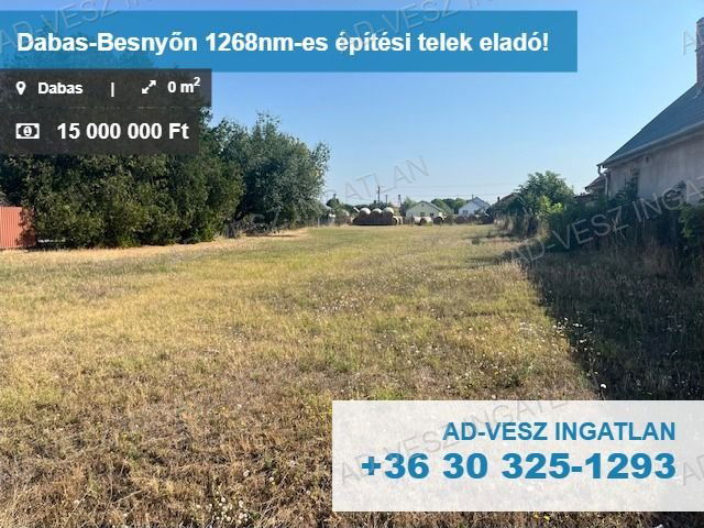 Eladó telek, Dabason 15 M Ft / költözzbe.hu