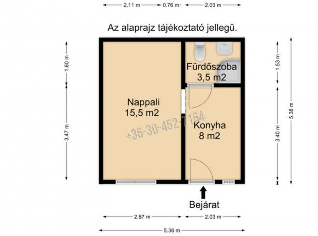 Eladó téglalakás, Budapesten, XX. kerületben 26.5 M Ft, 1 szobás