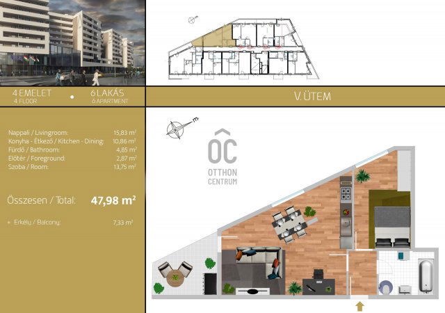 Eladó téglalakás, Budapesten, XIX. kerületben 81.197 M Ft
