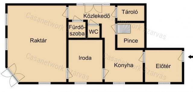 Kiadó üzlethelyiség, Szarvason 200 E Ft / hó