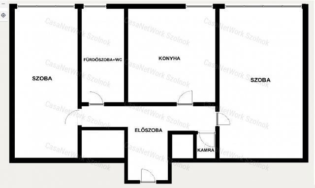 Eladó téglalakás, Szolnokon 26.5 M Ft, 2 szobás