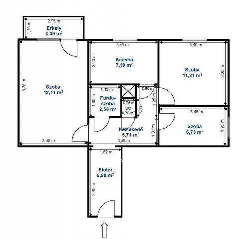 Eladó panellakás, Miskolcon 33.9 M Ft, 1+2 szobás