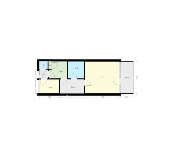 Eladó téglalakás, Pápán 26.6 M Ft, 1+1 szobás