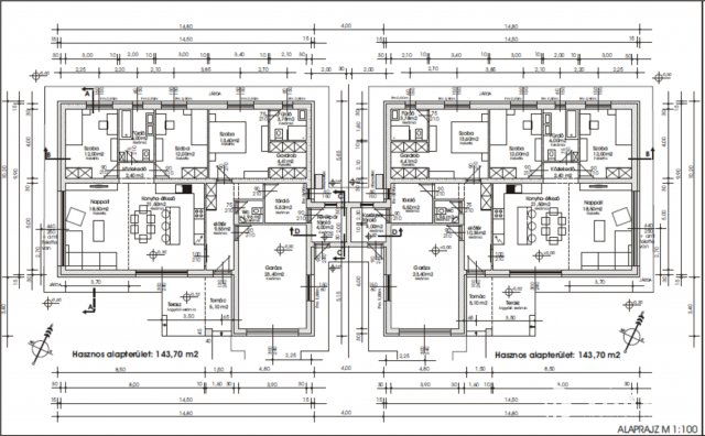Eladó ikerház, Budajenőn 165 M Ft, 4 szobás
