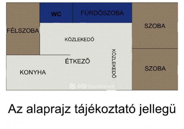 Eladó téglalakás, Nyíregyházán 49 M Ft, 2+1 szobás