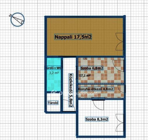 Eladó téglalakás, Budapesten, XX. kerületben 60.69 M Ft