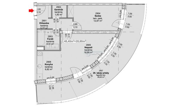 Eladó téglalakás, Szegeden 86.8 M Ft, 3 szobás