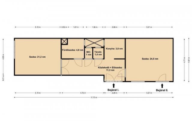 Eladó téglalakás, Budapesten, VIII. kerületben 69.9 M Ft