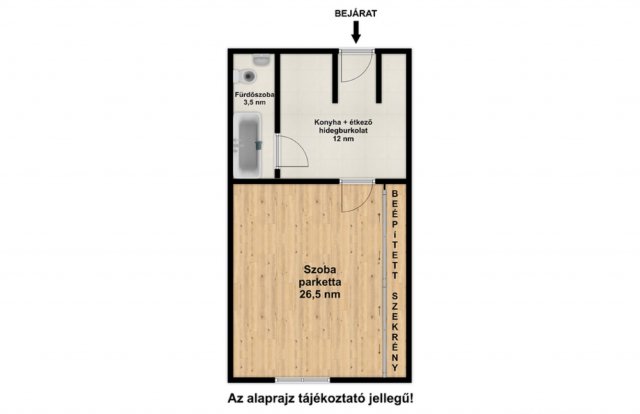 Eladó téglalakás, Szegeden 46.9 M Ft, 1 szobás