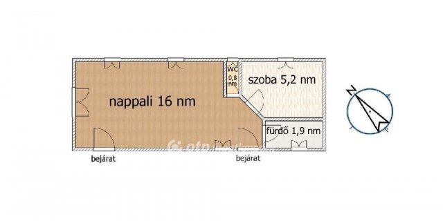 Eladó nyaraló, Dömsödön 21.9 M Ft, 1+1 szobás