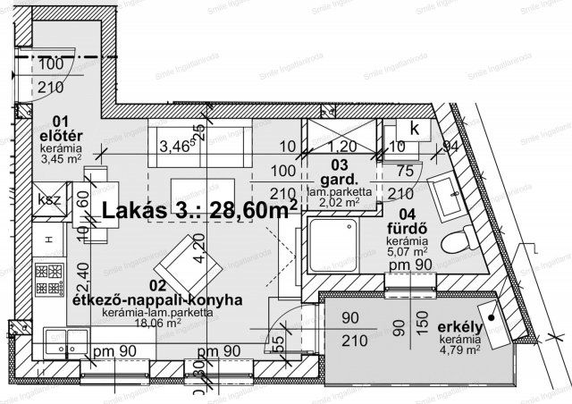 Eladó téglalakás, Nyíregyházán 34.9 M Ft, 1 szobás