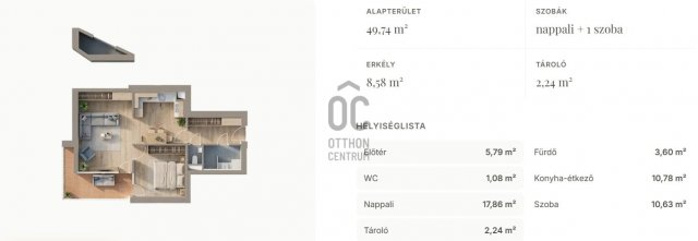 Eladó téglalakás, Debrecenben 88.4 M Ft, 2 szobás