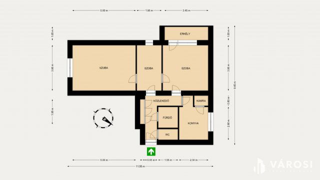 Kiadó téglalakás, albérlet, Szegeden 160 E Ft / hó, 2+1 szobás