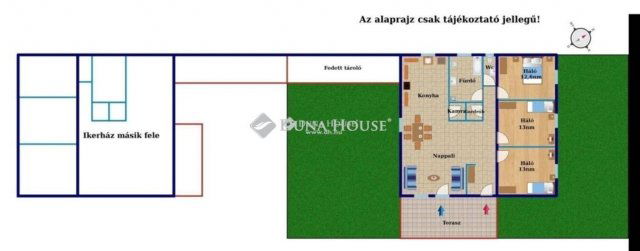 Eladó ikerház, Inárcson 89 M Ft, 4 szobás / költözzbe.hu