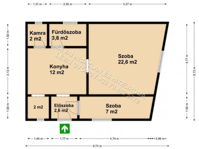 Eladó családi ház, Békéscsabán 17 M Ft, 1+1 szobás