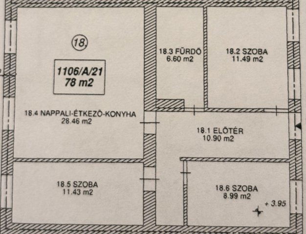 Eladó téglalakás, Szolnokon 89.7 M Ft, 1+3 szobás