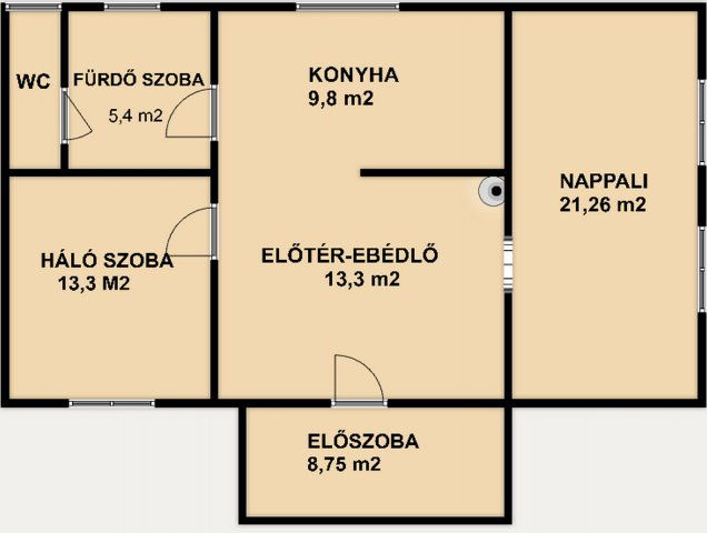 Eladó családi ház, Kiskunhalason 36.99 M Ft, 2 szobás