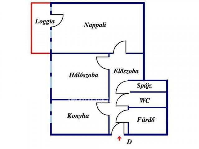 Eladó téglalakás, Nyíregyházán 44.5 M Ft, 1+1 szobás