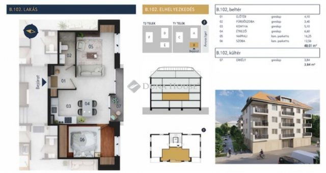 Eladó téglalakás, Pécsett 57.42 M Ft, 2 szobás