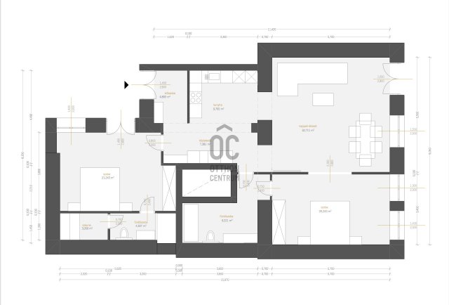 Kiadó téglalakás, albérlet, Budapesten, V. kerületben, 3 szobás