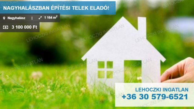 Eladó telek, Nagyhalászban 3.1 M Ft / költözzbe.hu