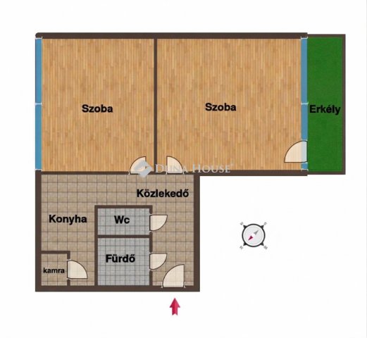 Eladó panellakás, Kecskeméten 48.5 M Ft, 2 szobás