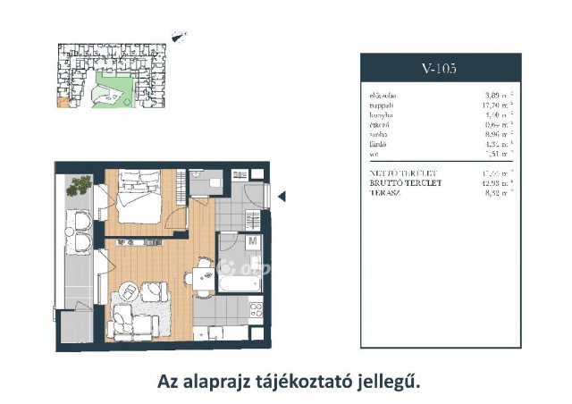 Eladó téglalakás, Budapesten, XIII. kerületben 97 M Ft, 2 szobás