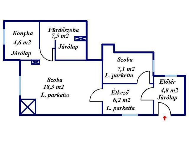 Eladó téglalakás, Miskolcon 35 M Ft, 1+1 szobás