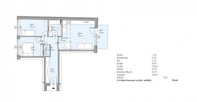 Eladó téglalakás, Budapesten, XIX. kerületben 89.9 M Ft