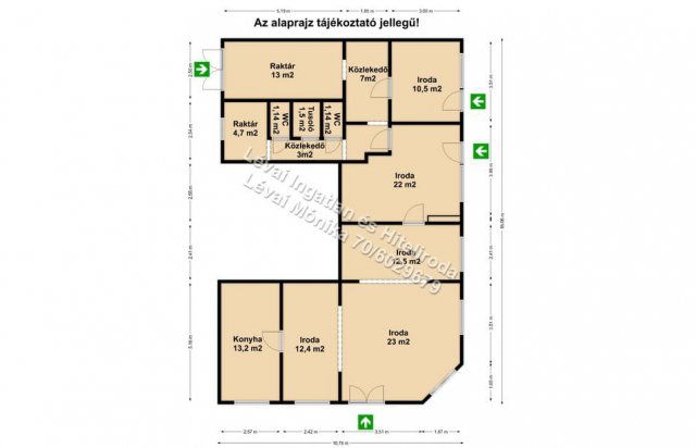 Eladó üzlethelyiség, Békéscsabán 86.9 M Ft