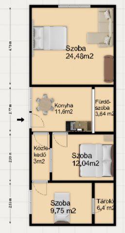 Eladó családi ház, Bujon 8.5 M Ft, 3 szobás