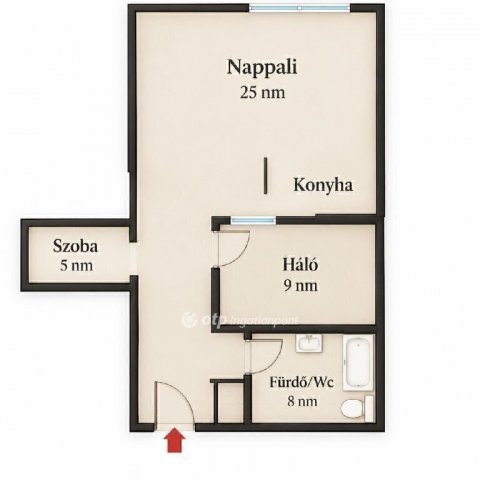Eladó téglalakás, Budapesten, IX. kerületben 74.9 M Ft, 1 szobás