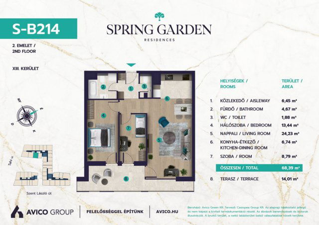 Eladó téglalakás, Budapesten, XIII. kerületben 120.69 M Ft