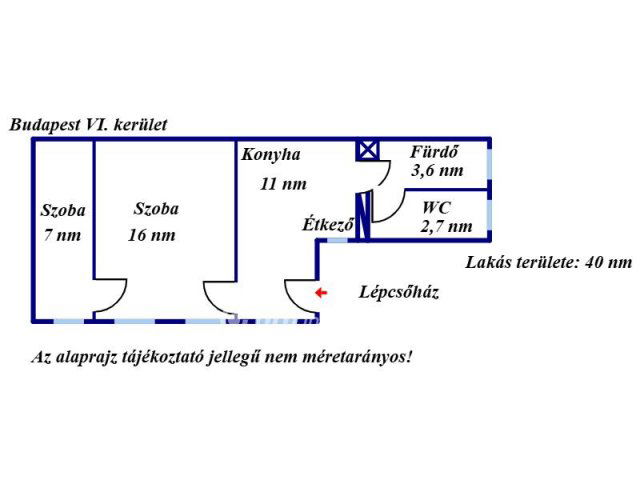 Eladó téglalakás, Budapesten, VI. kerületben 66.5 M Ft