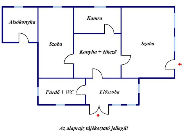 Eladó családi ház, Kunszentmártonban 13.5 M Ft, 2 szobás