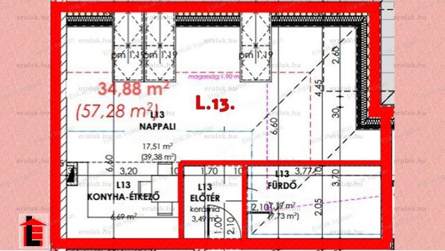 Eladó téglalakás, Győrött 48.99 M Ft, 1+1 szobás