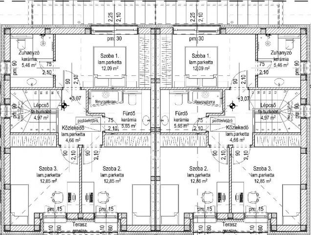 Eladó ikerház, Budapesten, X. kerületben 145 M Ft, 4+1 szobás