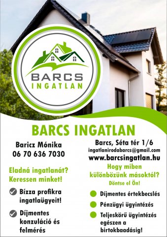 Eladó családi ház, Barcson 10 M Ft, 1 szobás